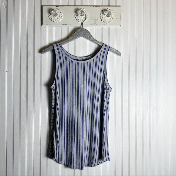 Cabi Blue and Gray Stripe Tank Top Style 5569 - Picture 3 of 6